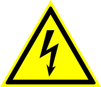 W08 внимание! опасность поражения электрическим током  (пленка, сторона 100 мм) - Знаки безопасности - Предупреждающие знаки - Магазин охраны труда Протекторшоп